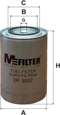 Mfilter DF 3502 - Filtro carburante autozon.pro