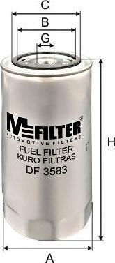 Mfilter DF 3583 - Filtro carburante autozon.pro