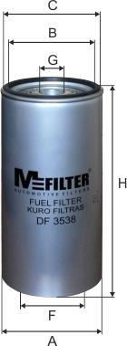 Mfilter DF 3538 - Filtro carburante autozon.pro