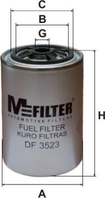 Mfilter DF 3523 - Filtro carburante autozon.pro