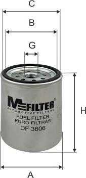 Mfilter DF 3606 - Filtro carburante autozon.pro