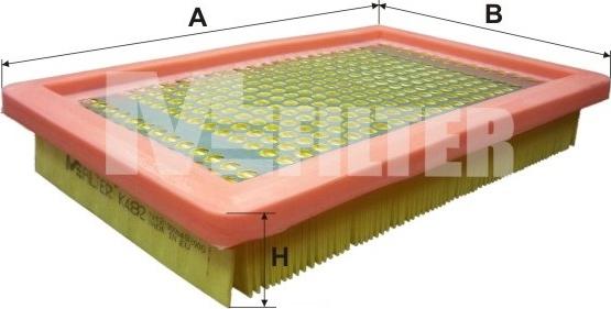 Mfilter K 482 - Filtro aria autozon.pro