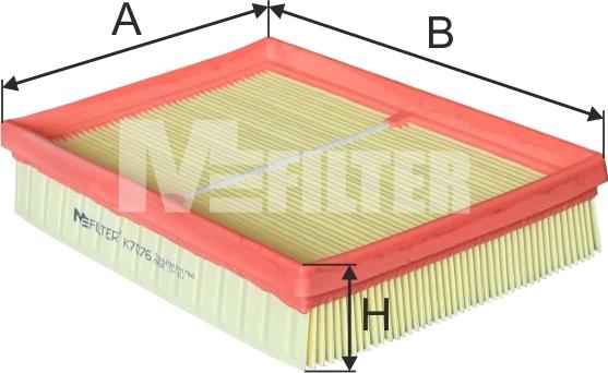 Mfilter K 7076 - Filtro aria autozon.pro