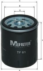 Mfilter TF 61 - Filtro olio autozon.pro