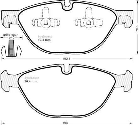 CAR PNT8151A - Kit pastiglie freno, Freno a disco autozon.pro