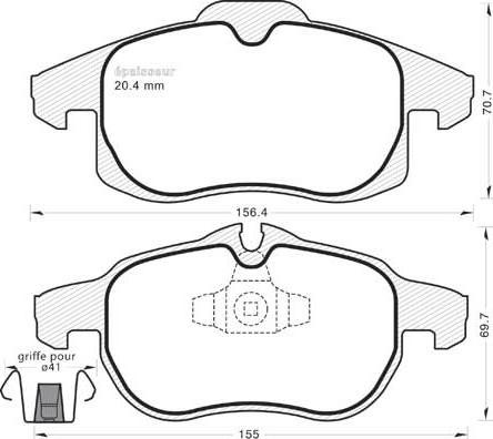 MGA 943 - Kit pastiglie freno, Freno a disco autozon.pro