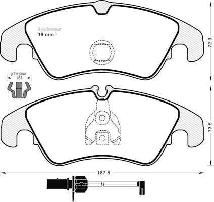 MGA 951 - Kit pastiglie freno, Freno a disco autozon.pro