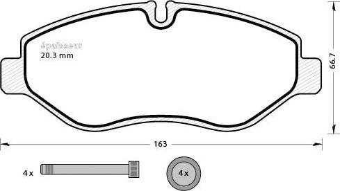 MGA 964 - Kit pastiglie freno, Freno a disco autozon.pro