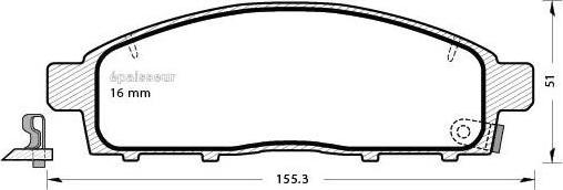 MGA 907 - Kit pastiglie freno, Freno a disco autozon.pro