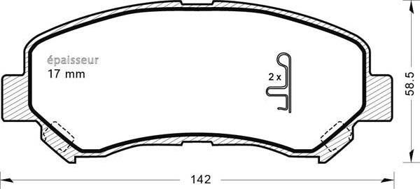 MGA 919 - Kit pastiglie freno, Freno a disco autozon.pro