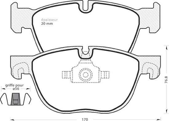 ATE 607231 - Kit pastiglie freno, Freno a disco autozon.pro