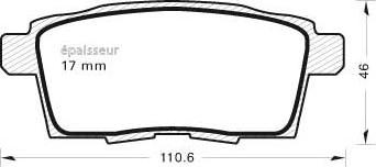 Advics AD1259 - Kit pastiglie freno, Freno a disco autozon.pro