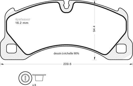 MGA 974 - Kit pastiglie freno, Freno a disco autozon.pro