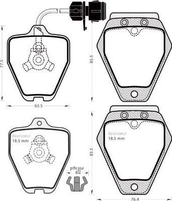 MGA 498 - Kit pastiglie freno, Freno a disco autozon.pro