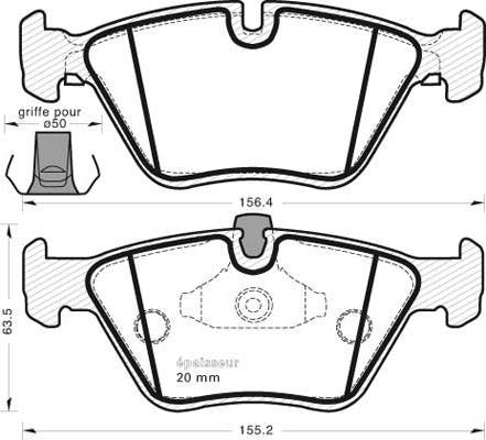 BENDIX 573002 - Kit pastiglie freno, Freno a disco autozon.pro