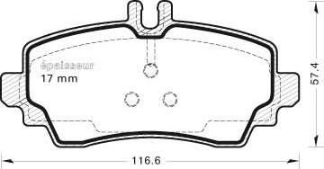 MGA 453 - Kit pastiglie freno, Freno a disco autozon.pro