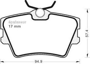 MGA 457 - Kit pastiglie freno, Freno a disco autozon.pro