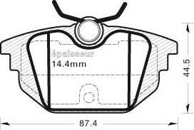 MGA 461 - Kit pastiglie freno, Freno a disco autozon.pro