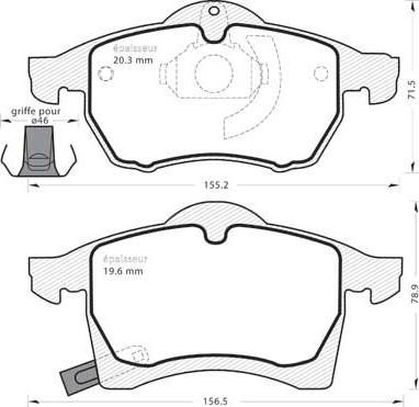 MGA 405 - Kit pastiglie freno, Freno a disco autozon.pro