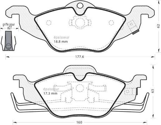 HELLA T1164 - Kit pastiglie freno, Freno a disco autozon.pro