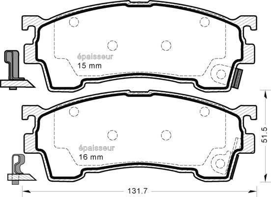 MGA 402 - Kit pastiglie freno, Freno a disco autozon.pro