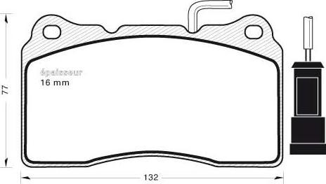 BOSCH BP323 - Kit pastiglie freno, Freno a disco autozon.pro