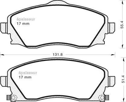 MGA 488 - Kit pastiglie freno, Freno a disco autozon.pro