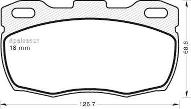 MGA 438 - Kit pastiglie freno, Freno a disco autozon.pro