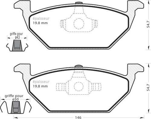 MGA 424 - Kit pastiglie freno, Freno a disco autozon.pro