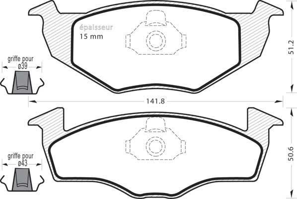 MGA 477 - Kit pastiglie freno, Freno a disco autozon.pro