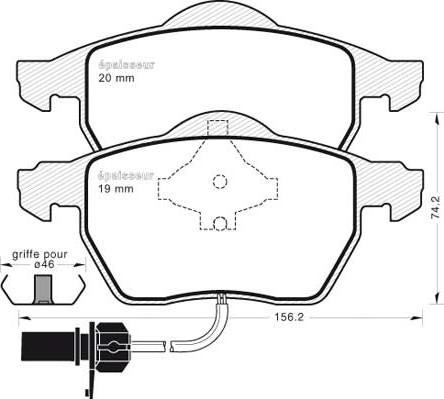 MGA 591 - Kit pastiglie freno, Freno a disco autozon.pro