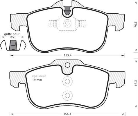 ACDelco AC680381D - Kit pastiglie freno, Freno a disco autozon.pro