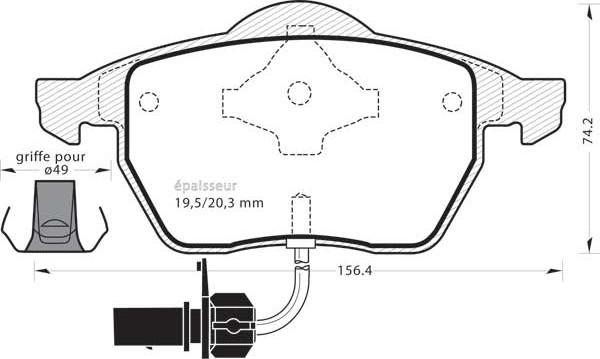 MGA 589 - Kit pastiglie freno, Freno a disco autozon.pro