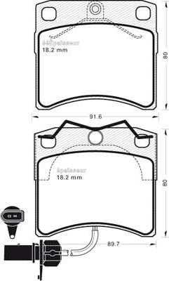 HELLA T5129 - Kit pastiglie freno, Freno a disco autozon.pro