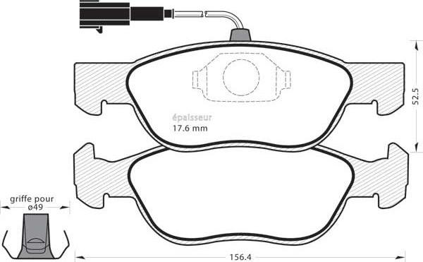 Lucas Electrical GDB1387 - Kit pastiglie freno, Freno a disco autozon.pro