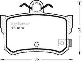 MGA 524 - Kit pastiglie freno, Freno a disco autozon.pro