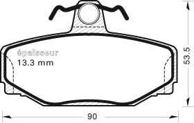 MGA 578 - Kit pastiglie freno, Freno a disco autozon.pro