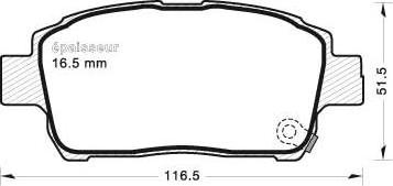 MGA 691 - Kit pastiglie freno, Freno a disco autozon.pro