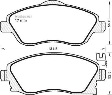 MGA 647 - Kit pastiglie freno, Freno a disco autozon.pro