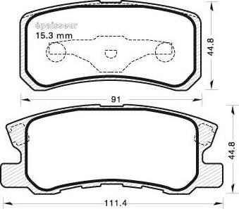 Blue Print GDB3247 - Kit pastiglie freno, Freno a disco autozon.pro