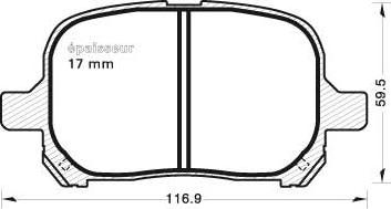 MGA 610 - Kit pastiglie freno, Freno a disco autozon.pro