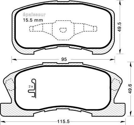 Advics G1N018T - Kit pastiglie freno, Freno a disco autozon.pro