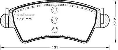 MGA 628 - Kit pastiglie freno, Freno a disco autozon.pro