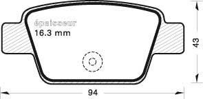 MGA 674 - Kit pastiglie freno, Freno a disco autozon.pro