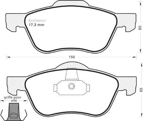 ACDelco AC058707D - Kit pastiglie freno, Freno a disco autozon.pro