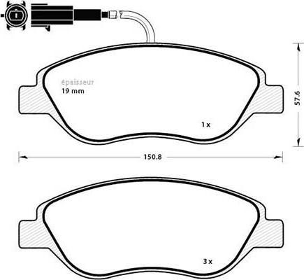 ATE 603984 - Kit pastiglie freno, Freno a disco autozon.pro