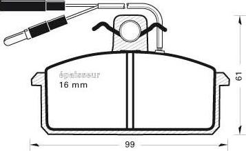 MGA 198 - Kit pastiglie freno, Freno a disco autozon.pro