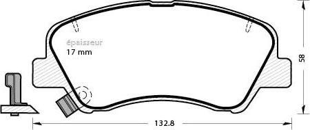 MGA 1095 - Kit pastiglie freno, Freno a disco autozon.pro