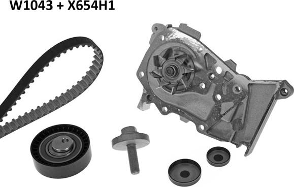 MGA 1043K4 - Pompa acqua + Kit cinghie dentate autozon.pro