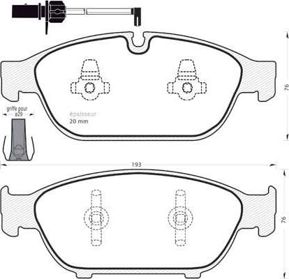 AUDI 8R0698151AF - Kit pastiglie freno, Freno a disco autozon.pro